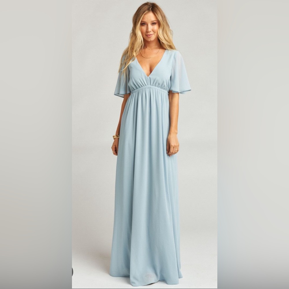 Show Me Your Mumu “Emily” Blue Steel Dress